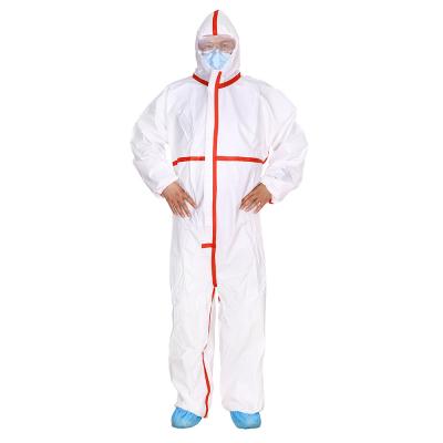 China ISO 13982 TYPE 4 5 6 Non Woven Personal Isolated Disposable Coverall Waterproof for sale