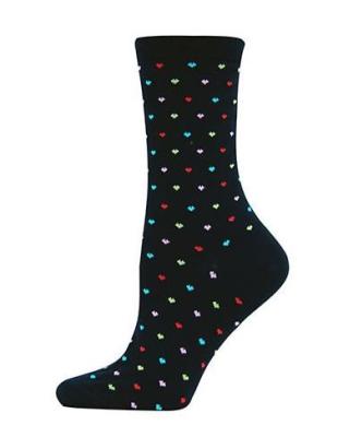 China Hearts Printed Trouser Socks for sale