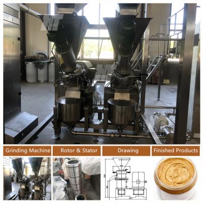 China Máquina para hacer mantequilla de maní Molino coloidal Máquina para moler mantequilla de maní 500 kg/h en venta