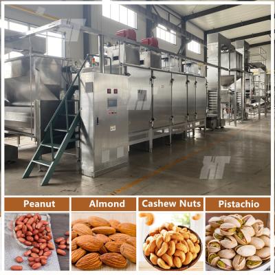 China Continuous 300kg/h-2000kg/h Capacity Nuts Roaster Roast Time 5-15min for sale