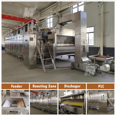 China Máquina automática de tostado de nueces Sistema continuo de tostado de nueces en horno en venta