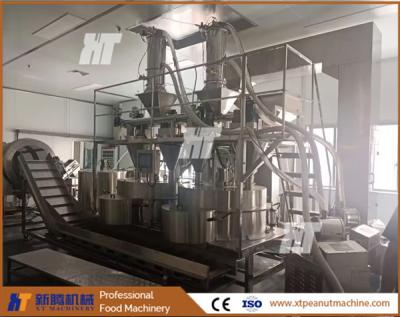 China Controlador de PLC Máquina automática de recubrimiento de cacahuetes Revestidor de cacahuetes Máquina de hamburguesas de cacahuetes en venta