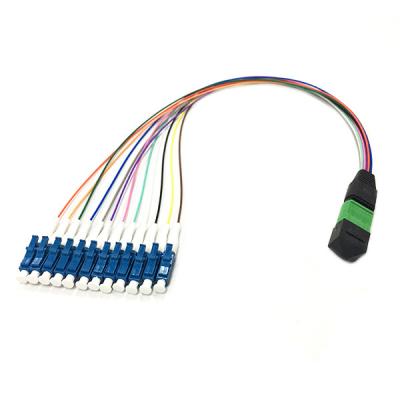 China LC / UPC MPO Power Harness Cable , 0.9mm G657A1 Breakout Fiber Optic Cable for sale