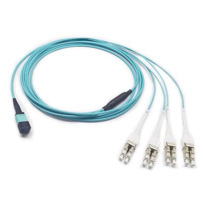 Chine Corde de correction OM3 à plusieurs modes de fonctionnement, MTP au câble optique de fibre de duplex de LC Uniboot pour des centres de traitement des données à vendre