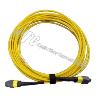 China Microns OS2 Singlemode MTP MPO Patch Cable Riser Rated PVC Jacket for sale