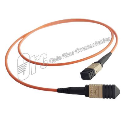 China MTP MPO Type B OM2 Multimode Fiber Optic Cable LSZH 12 Fiber for sale