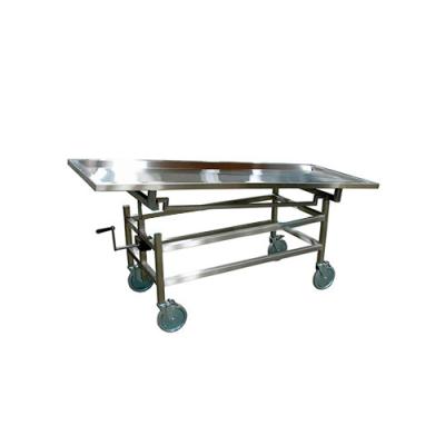 China Adjustable Stainless Steel Corpse Cart with Casters for sale