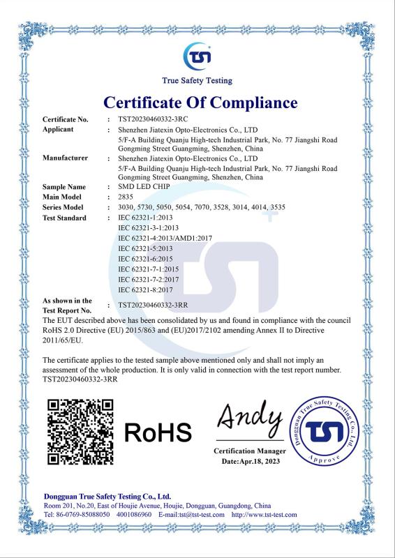 Rohs - Shenzhen Huanyu Dream Technology Co., Ltd