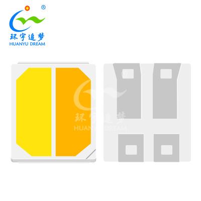 China 0.25W Bi Color SMD LED Diode Chip 2835 White Yellow Single Channel for sale