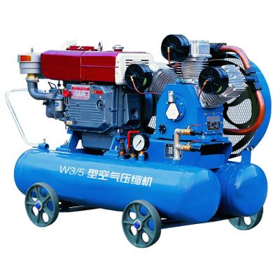 China Lubricated 0.5 Mpa Oil Lubrication Belt Driven Piston Air Compressors Industrial for sale