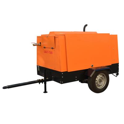 China Lubricated Motor Power 58kw Diesel Electric Screw Propeller Mobile Air Compressor for sale