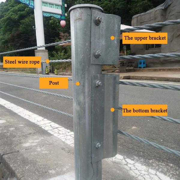 Quality Highway Guardrail Cable Barrier for Roadway Safety in Zinc Coating and for sale