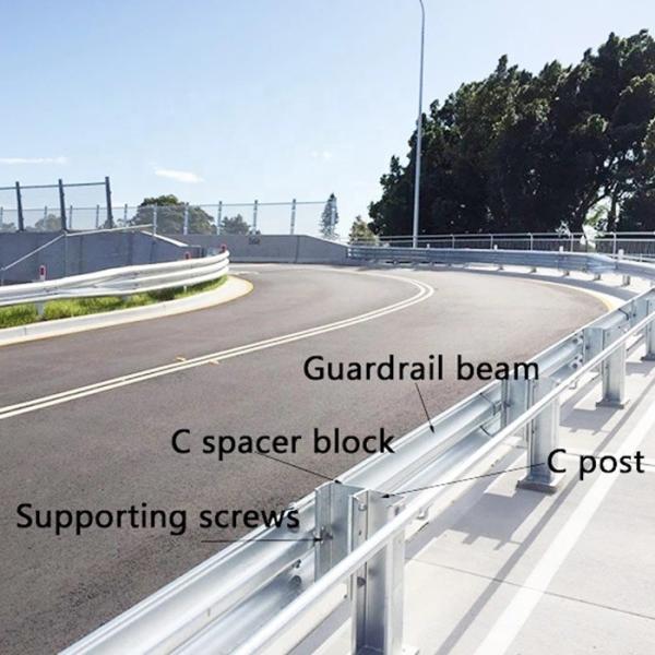 Quality ISO9001 2008 Certified Hot-Dip Galvanized Corrugated Beam Guardrail for Safe for sale