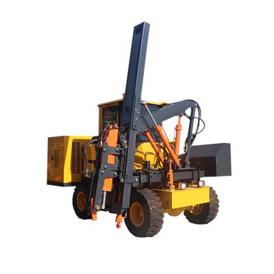 China Guardrail Pile Driver Wheeled Highway Guardrail Drilling Machine Vibro Machine for sale