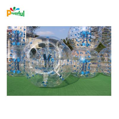 中国 Buy inflatable tpu zorbing ball bubble bumper ball with blue dot 販売のため