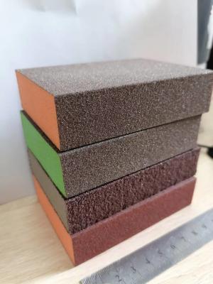 China Brown Sanding Block Sponge Fine Aluminum Oxide For Wooden Polishing for sale