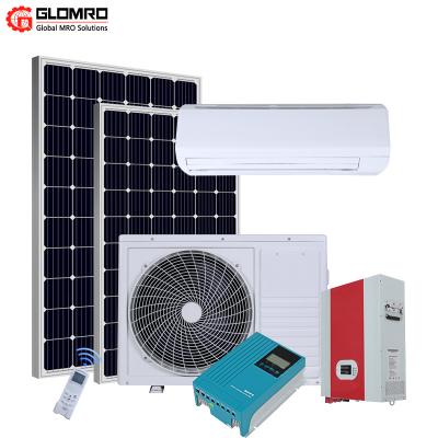 China 1 Ton 1400W Solar Powered Air Conditioner Air Cooler Wall Split Off Grid Dc 48V 60V 18000 Btu for sale