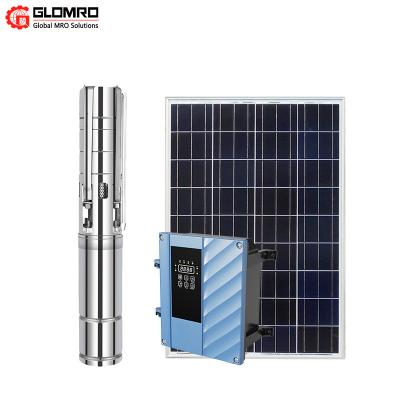 China 3hp Borehole Solar Power Submersible Water Pump With Controller for sale