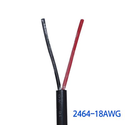 China Electronic 18AWG 2464 Yigao Finished Wire 2 Core Sheathed Wire Black DC Power Cord for sale