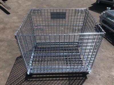 China Medium Duty 50X50mm Industrial Wire Mesh Containers Bins Corrosion Protection for sale