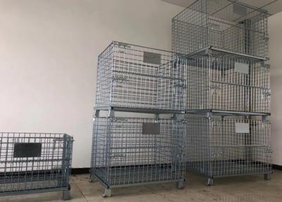 China Customized Q195 steel Stackable Wire Mesh Baskets Wire Mesh Storage Boxes for sale