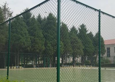 China 2.5M Height Green Coated Chain Link Fencing 3.0mm Cyclone Wire Netting For Sports Area for sale