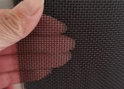 China 18x16 Mesh 0.28mm Aluminum Insect Screen Mesh Roll Black Coated for sale