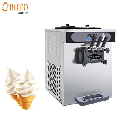 China 28L-32L/Hour Commercial Use Color Steel LED Touch Screen Soft Ice Cream Maker Frozen Yogurt Making Machine for sale
