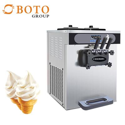 China Food Machinery 3 Flavors Soft Ice Cream Machine With Dual Control Systems for sale