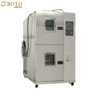China -40C~150C Two Zone Under Alternating High-Low Temperature Testing Environment Hot Cold Thermal Shock Test Chamber for sale