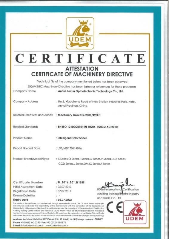 CE - Anhui Jiexun Optoelectronic Technology Co., Ltd.