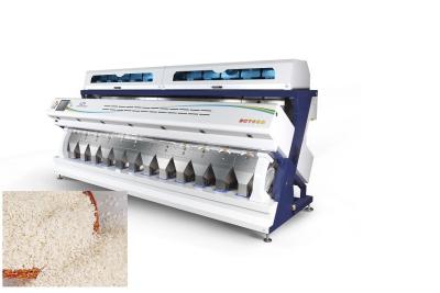China Impurities Detect 7.0kw 12 Chutes Grain CCD Color Sorter Machine for sale