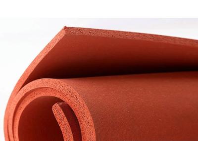 China Red 3mm Silicone Sponge Rubber Sheet With Texture for sale