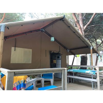 China Latest durable custom glamping tent luxury hotel resort glamping tent with bathroom for sale