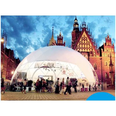 China Wedding PVC Canvas Cover Tent Semicircle Geodesic Dome Luxury Coating Geodesic Tent for sale