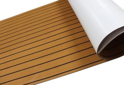 China Grooved Texture 240*120CM EVA Synthetic Teak Deck for sale