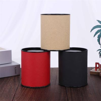 China Recyclable Custom Black Color Printed Round Kraft Paper Packaging Tube for sale