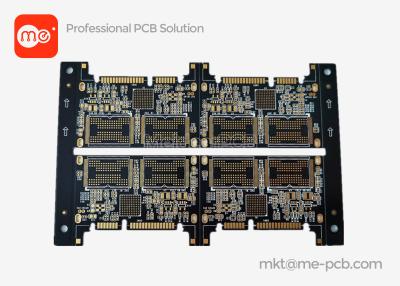 China Customized FR4 oem bare Control board with black solder PCB assembly multilayer Layers HDI Cross Blind Burying Hole Pcb for sale