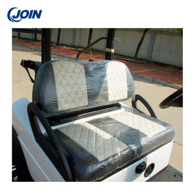 China Lozenge Custom Golf Cart Seat Waterproof 2 Seater Cart Black And White for sale