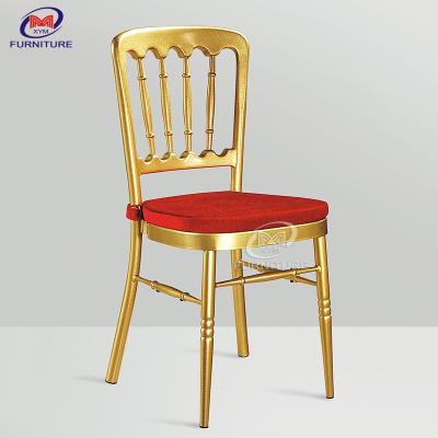 China Hotel Stacking Gold Chiavari Chairs Wedding Napoleon Customize With Cushion for sale
