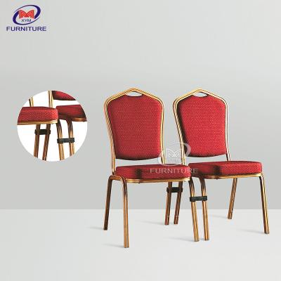 China Three Layers Painting Hotel Banquet Chair Metal Dining Chair Stackable for sale