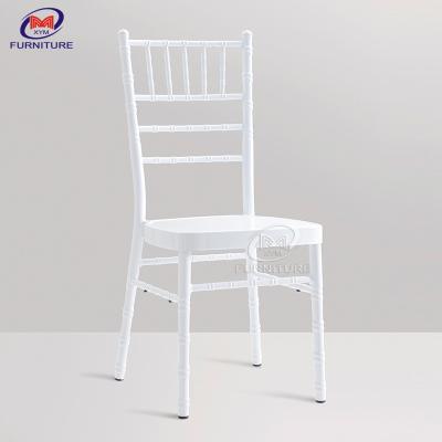 China Stacking Design White Bamboo Chiavari Chair Use For Wedding Reception for sale