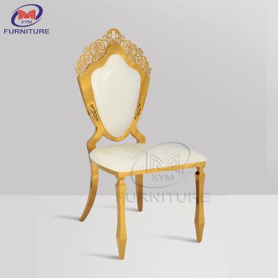 China High End Hotel Furniture Stainless Steel Wedding Chair for Banquet High Back for sale