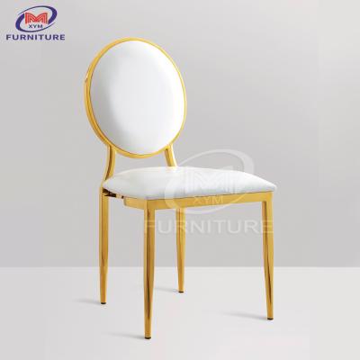 China Rose Gold Upholstered Stainless Steel Hotel Banquet Chair for Wedding Wholesale for sale