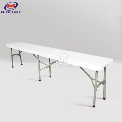 China Foldable 6ft Rectangular White Plastic Dining Table For Wedding Scene Banquet Events for sale