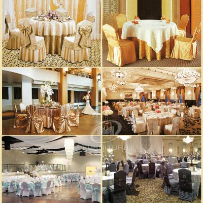 China Customized Polyester Chair Covers And Sashes Hotel Furniture Supplies for sale