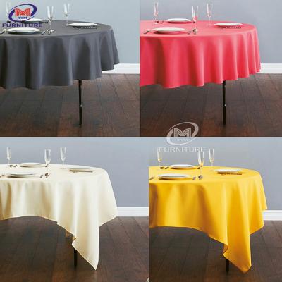 China Hotel Furniture Polyester Banquet Tablecloths Waterproof Oil Proof Covers And Sashes for sale