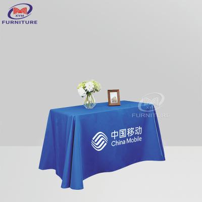 China Custom Pattern Polyester Banquet Tablecloths 6/8 Inch Smooth Soft Touch for sale