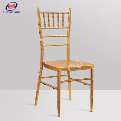 China Het Restaurant van de het Huwelijkspartij van Gold Chiavari Chairs van de meubilairfabrikant zit Openlucht het Dineren Metaal Gouden het Dineren Stoel voor Te koop