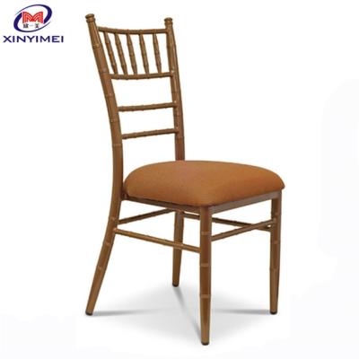 China Chiavari Wedding Dining Chairs , Aluminum Metal Gold Wedding Chairs For Hotel Event for sale